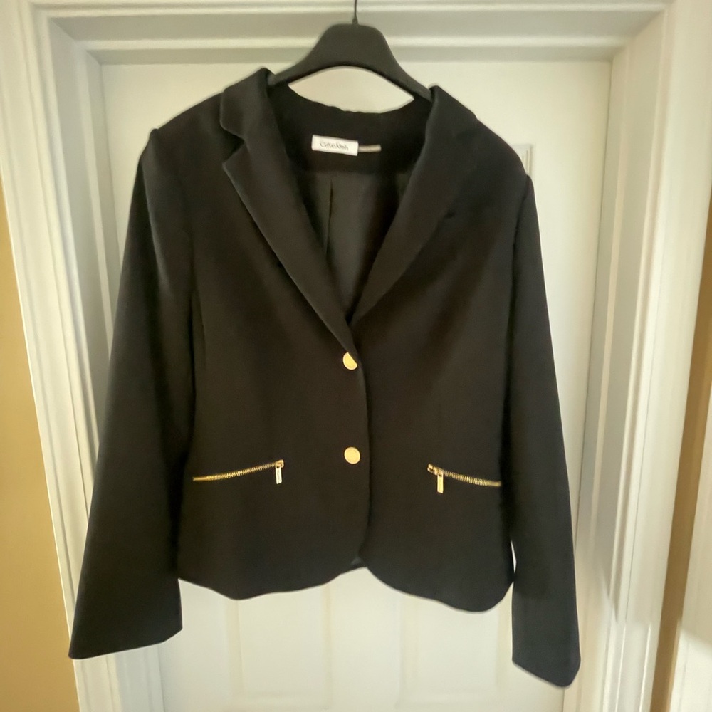 Calvin Klein Black Blazer with Gold Buttons